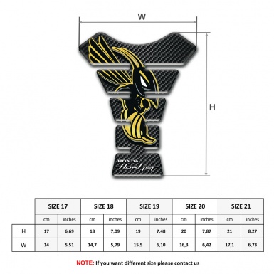 Honda Tank Fuse Black Carbon Design Hornet Logo 