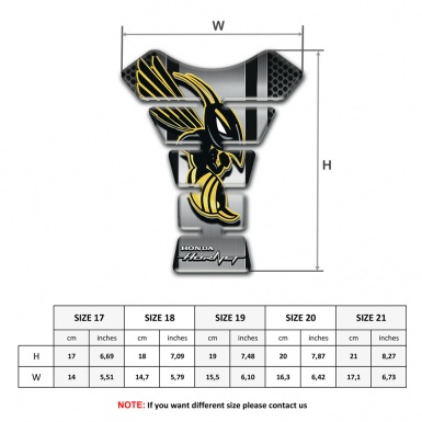 Honda Tank Fuse Metal Panel base Design Hornet Logo Style 