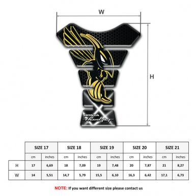 Honda Tank Fuse Crossed Lights Design with Hornet logo 