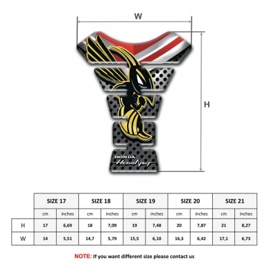 Honda Tank Pad Motorbike Motorcycle Stylish DesignHornet Logo Decoration 