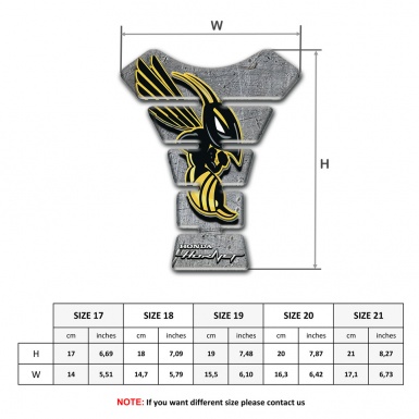 Honda Tank Fuse Stone Effect Design Hornet Logo Style 