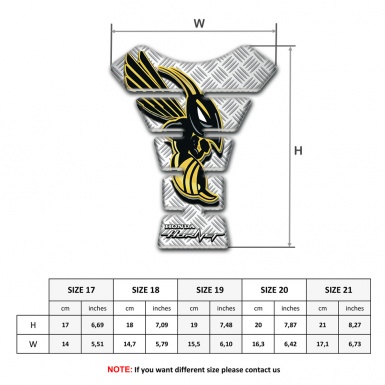 Honda Tank Guard Pads Crosed Elements Base Hornet logo 