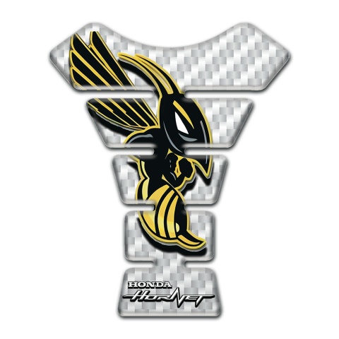 Honda Tank Pad Protector White carbon Style Hornet Logo 