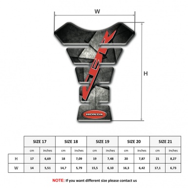 Honda Tank Guard Pads Mixed dark Colors Design CBR Logo 