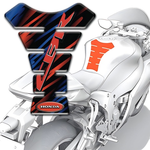 Honda Tank Pad Protector Black base with Blue Red Decoration CBR Logo 