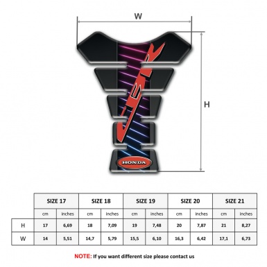 Honda  Tank Pad Motorbike Neon Lines Design CBR Style 