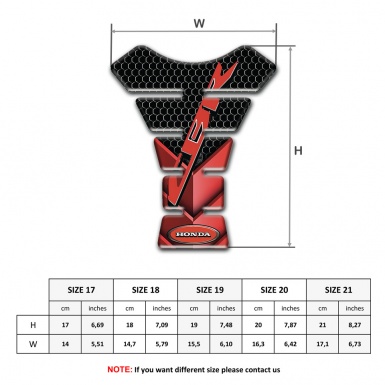 Honda Tank Guard Pads REd Black Print CBR Edition 