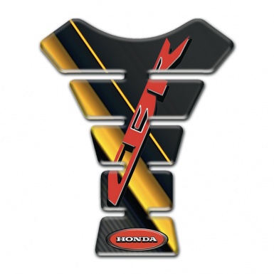 Honda Tank Fuse Diagonal Yellow bands Design CBR Style 