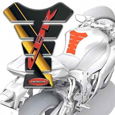 Honda Tank Fuse Diagonal Yellow bands Design CBR Style 