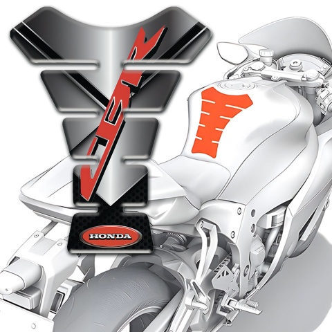 Honda Tank Pad Motorbike Metal and Black base CBR Style 