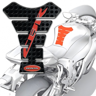 Honda Tank Protector Perforated Black Background and CBR Logo 
