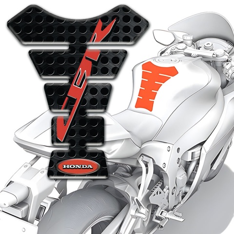 Honda Tank Protector Perforated Black Background and CBR Logo 