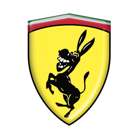 Ferrari Donkey Logo Domed Sticker Emblem Left Side