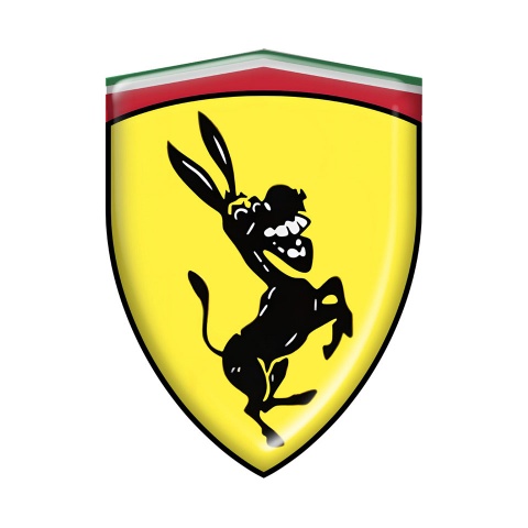 Ferrari Donkey Logo Domed Emblem Right Side