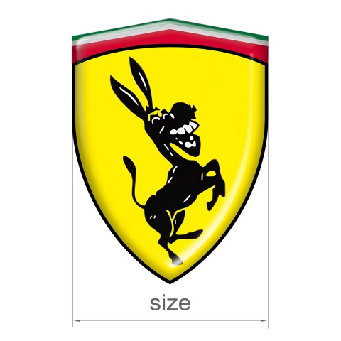 Ferrari Donkey Logo Domed Emblem Right Side