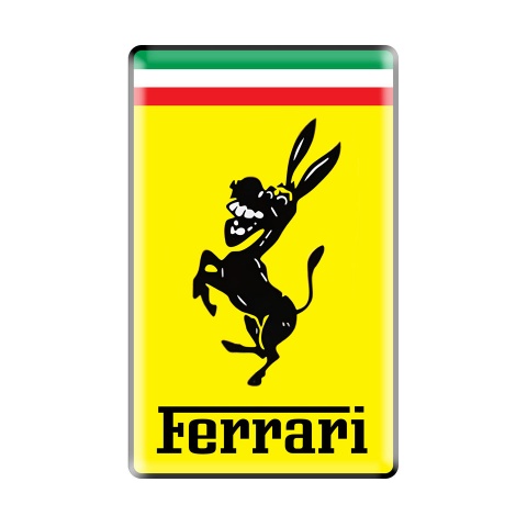 Ferrari Shrek Donkey Domed Badge Emblem Left Side