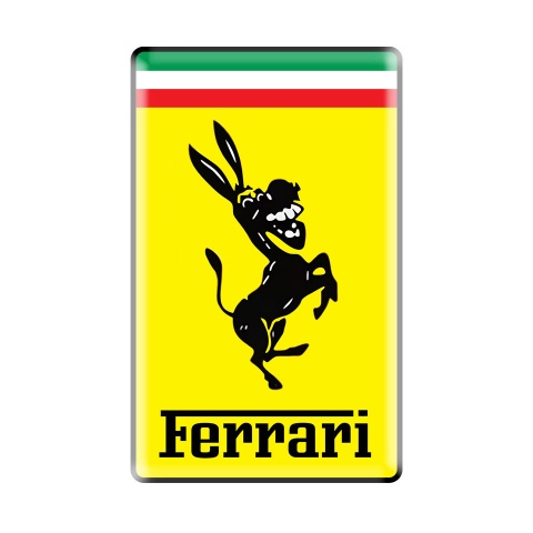 Ferrari Shrek Donkey Domed Badge Emblem Right Side