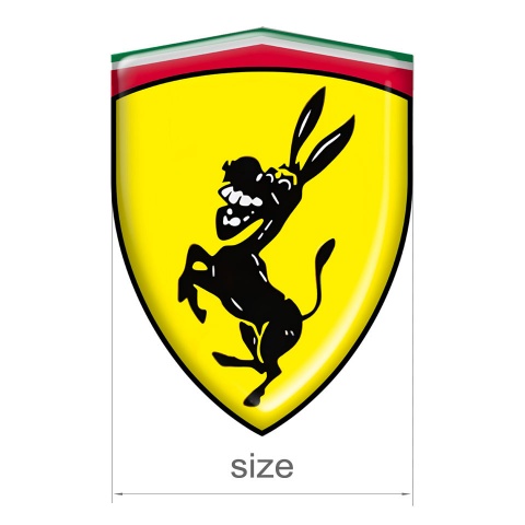 Ferrari Donkey Logo Domed Sticker Emblem Left and Right Side 2 pcs