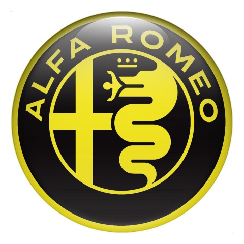 Alfa Romeo Emblem Silicone Yellow Logo Style