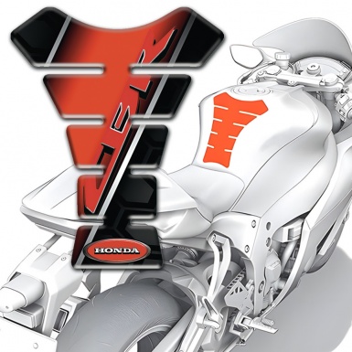 Honda Tank Pad Motorbike CBR Style Black Red Print 