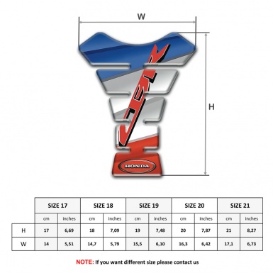 Honda Tank Guard Pads Colorful Base CBR Logo 