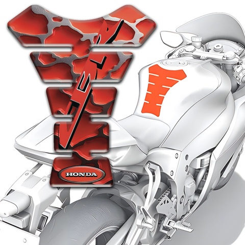 Honda Tank Pad Protector Red Pieces Base Design CBR Style 