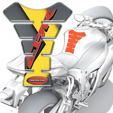 Honda Tank Fuse Grey Yellow Background with CBR Logo 