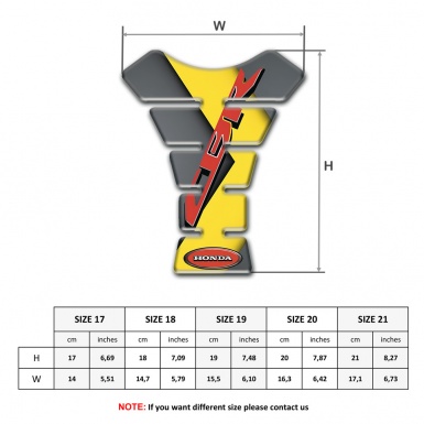 Honda Tank Fuse Grey Yellow Background with CBR Logo 