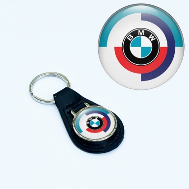 BMW Keyring Holder Leather Multicolour Logo