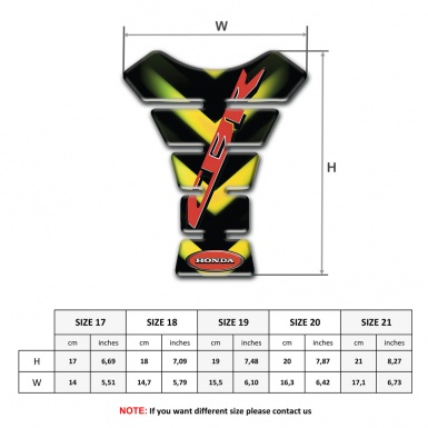 Honda Tank Guard Pads Stylish Model CBR Logo 