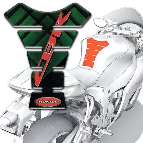 Honda Tank Guard Pads Dark Grreen Figures Design CBR Style 