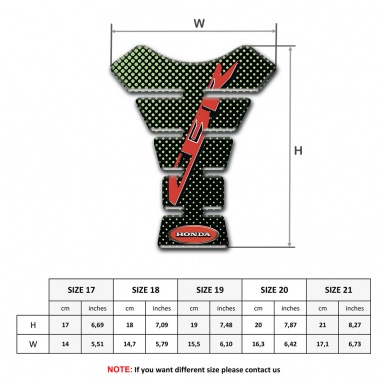 Honda Tank Guard Pads Green Dots base CBR Logo 
