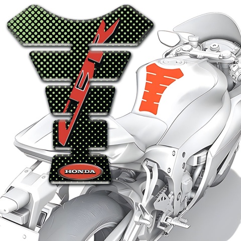 Honda Tank Guard Pads Green Dots base CBR Logo 