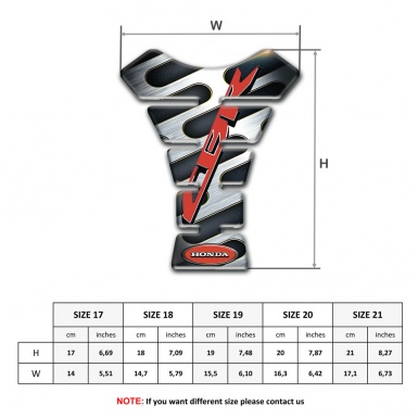 Honda Tank Pad Motorbike Silver elements Design Cbr Style 