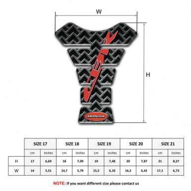 Honda Tank Fuse Steel Grid Base Design CBR Logo 
