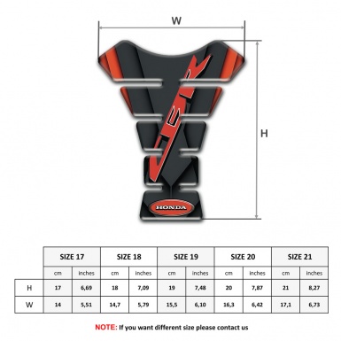 Honda Tank Protector Silicone Sticker CBR Edition 