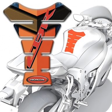 Honda Tank Guard Pads Orange Design Cbr Style 