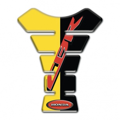 Honda Tank Protector Yellow Black halves Design CBR Logo 