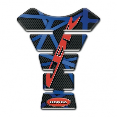Honda Tank Guard Pads Black with Blue Lines CBR logo 