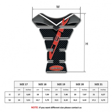 Honda Tank Fuse Black Grey Print with CBR Logo 