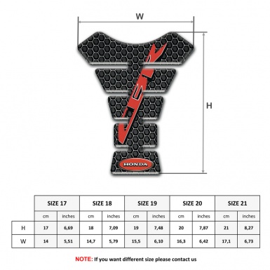Honda Tank Guard Pads Perforated Metal with CBR Logo 
