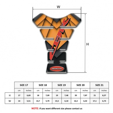 Honda Tank Pad Protector High-Quality  Design CBR Edition 