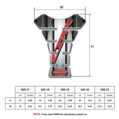 Honda Tank Fuse CBR Logo Metal Effect Background 