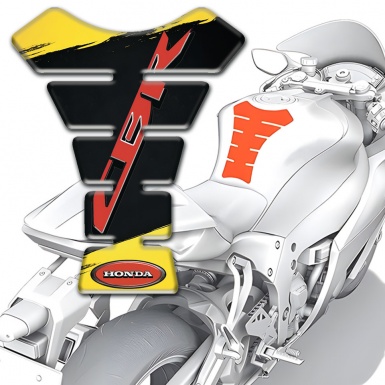 Honda Tank Pad Motorbike Yellow Black paints Base CBR Logo 