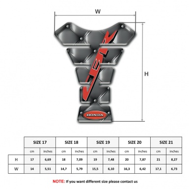 Honda Tank Protector Grey Leather Effect CBR Version 