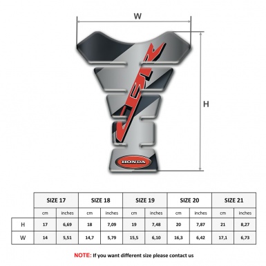 Honda  Tank Fuse Grey Black Print CBR Edition 