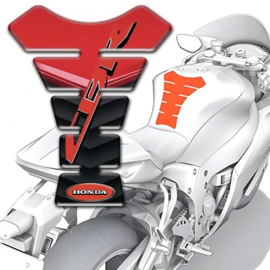 Honda Tank Pad Motorbike Red Black Base Motif CBR Logo 
