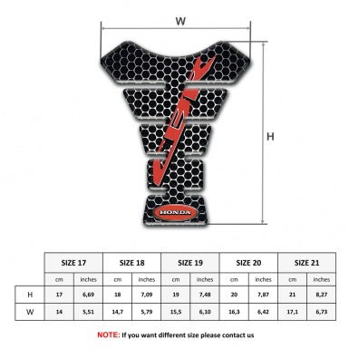 Honda Tank Fuse Perforated Steel Version CBR Logo 