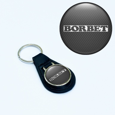 Borbet Keychain Leather Carbon Logo Design