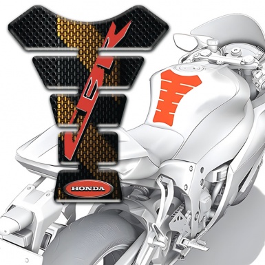 Honda Tank Pad Protector Brown Black Print Red CBr Logo 